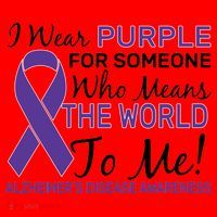 I Wear Purple Alzheimer's Disease Awareness Santa Hat thumb 1