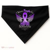 I Wear Purple For Lupus Awareness USA-Made Doggie Bandana thumb 0