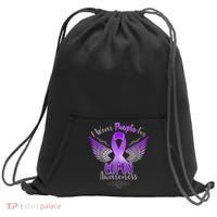I Wear Purple For Lupus Awareness Sweatshirt Cinch Pack Bag thumb 0