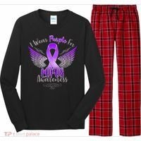 I Wear Purple For Lupus Awareness Long Sleeve Pajama Set thumb 0
