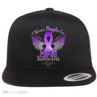 I Wear Purple For Lupus Awareness Flat Bill Trucker Hat thumb 0