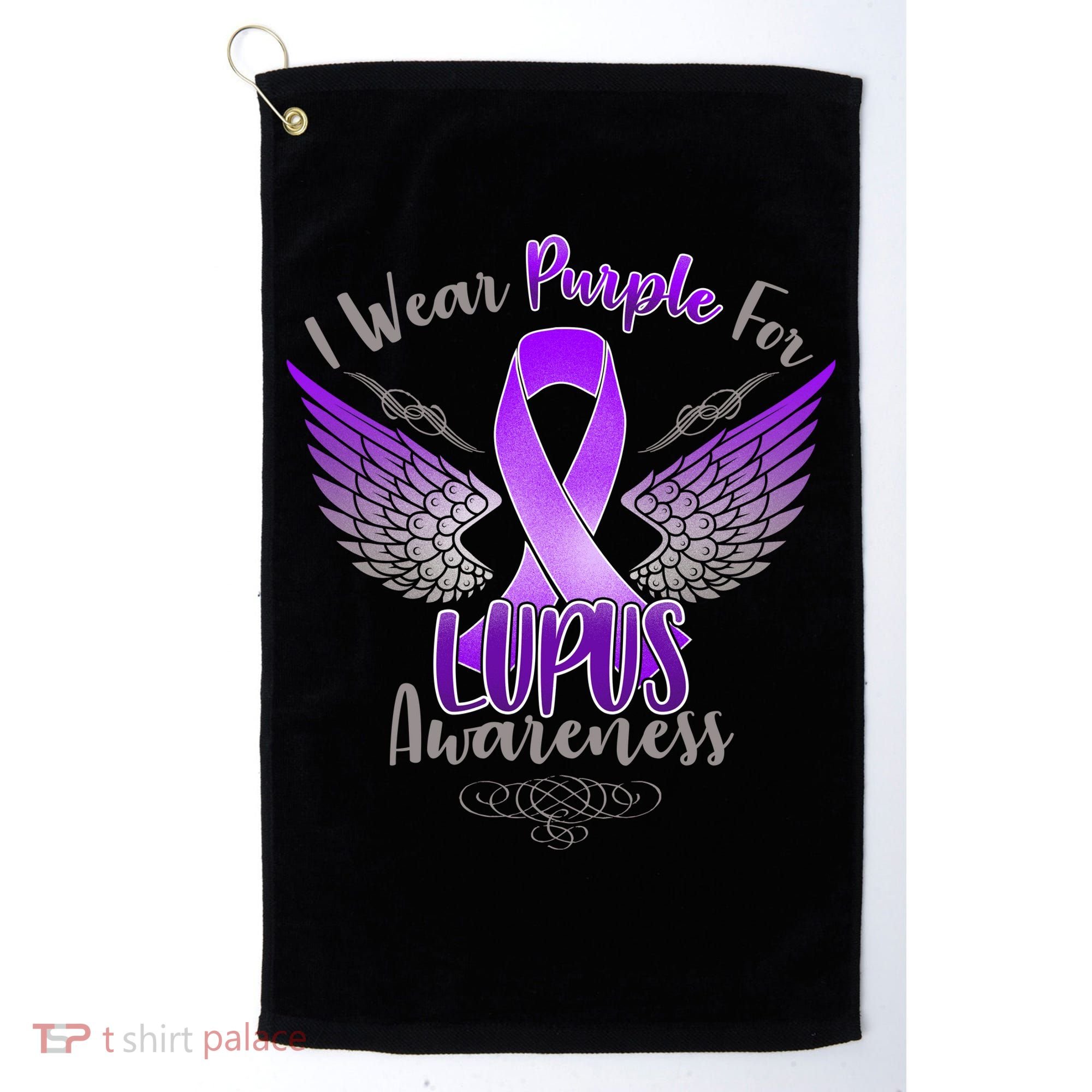 I Wear Purple For Lupus Awareness Golf Towel