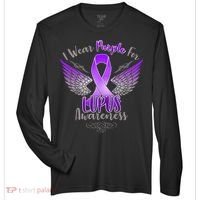 I Wear Purple For Lupus Awareness Zone Performance Long-Sleeve T-Shirt thumb 0