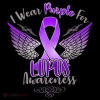 I Wear Purple For Lupus Awareness Kids Colorblock Raglan Jersey thumb 2