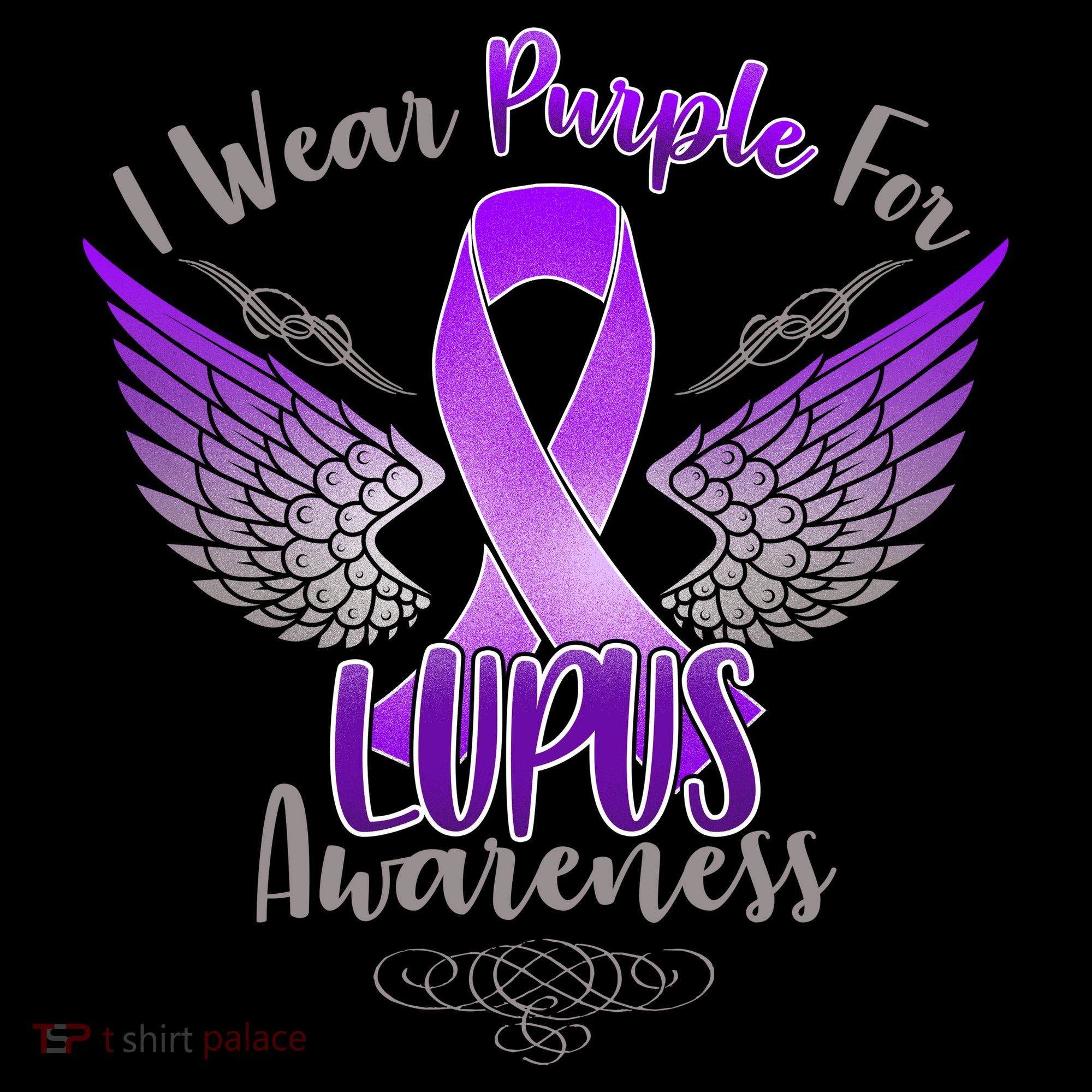 I Wear Purple For Lupus Awareness Kids Colorblock Raglan Jersey