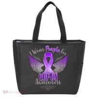 I Wear Purple For Lupus Awareness Tote Bag thumb 0