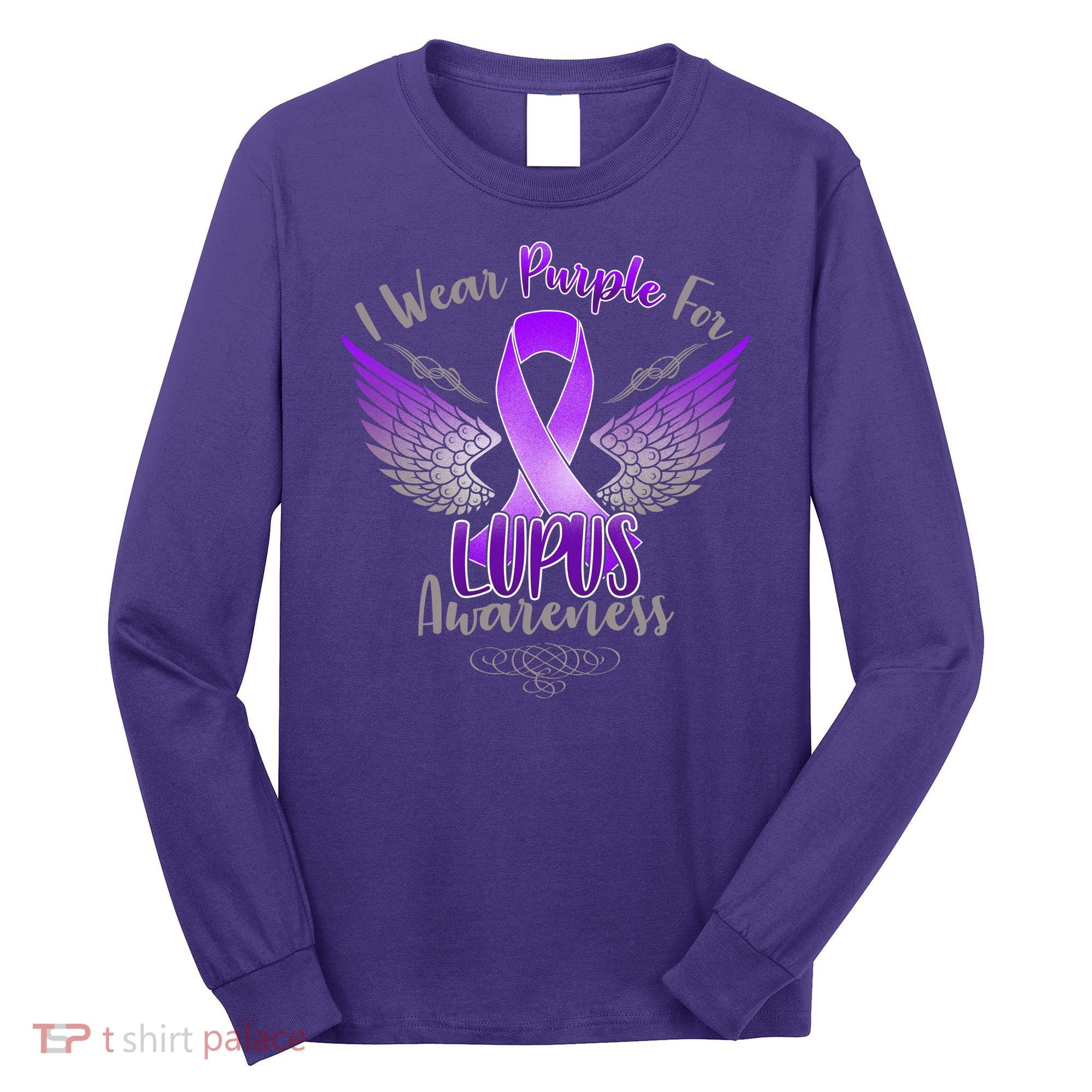 I Wear Purple For Lupus Awareness Long Sleeve Shirt