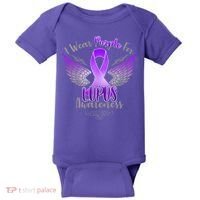 I Wear Purple For Lupus Awareness Baby Bodysuit thumb 0