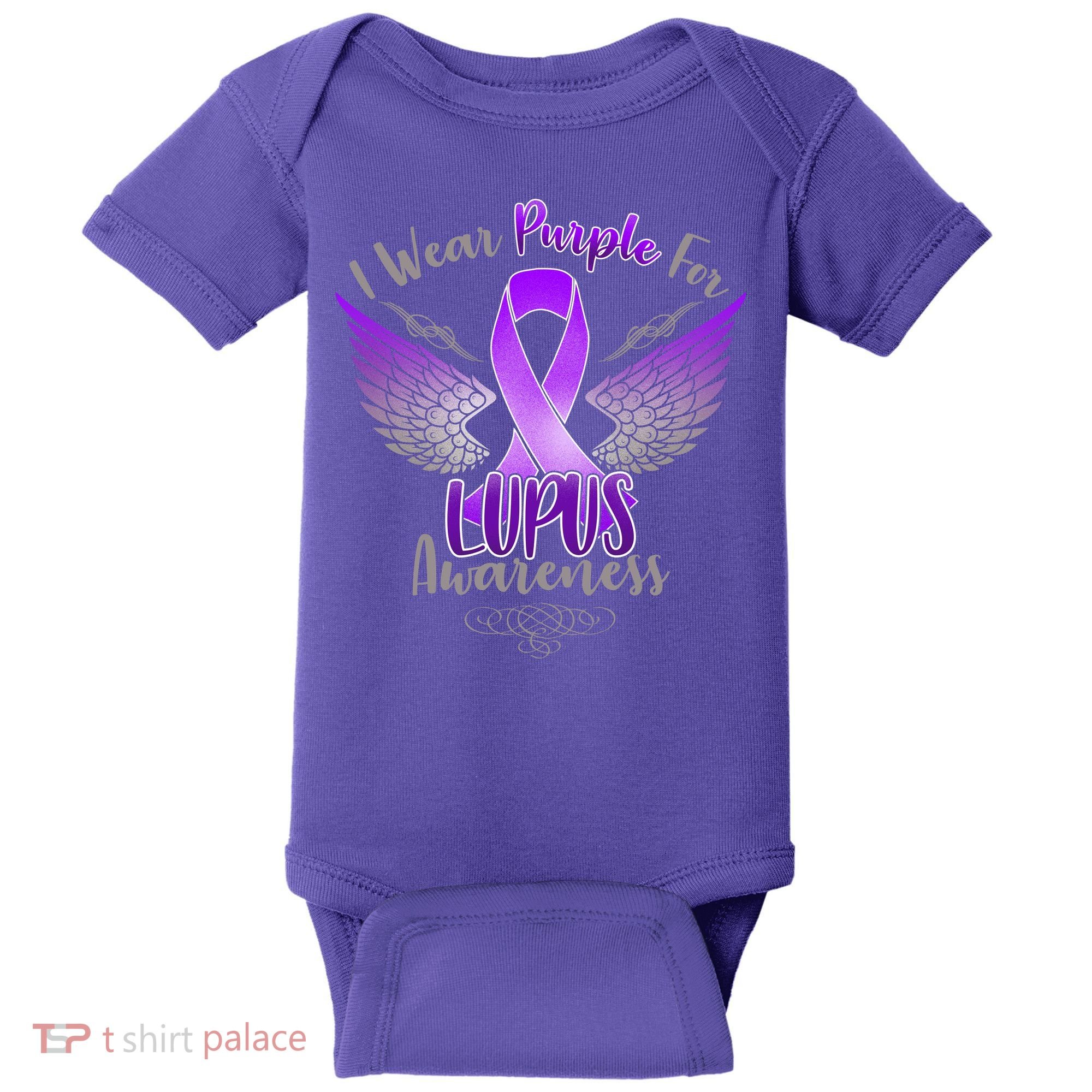 I Wear Purple For Lupus Awareness Baby Bodysuit