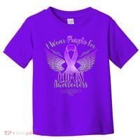 I Wear Purple For Lupus Awareness Toddler T-Shirt thumb 0