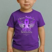 I Wear Purple For Lupus Awareness Toddler T-Shirt thumb 2