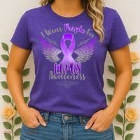 I Wear Purple For Lupus Awareness Women's T-Shirt thumb 2