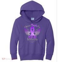 I Wear Purple For Lupus Awareness Kids Hoodie thumb 0