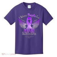 I Wear Purple For Lupus Awareness Kids T-Shirt thumb 0