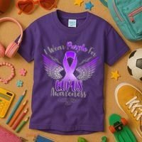 I Wear Purple For Lupus Awareness Kids T-Shirt thumb 3