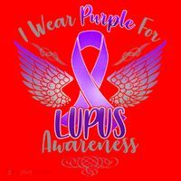 I Wear Purple For Lupus Awareness Santa Hat thumb 1