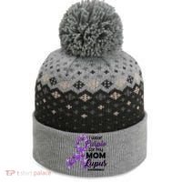 I Wear Purple For My Mom Lupus Awareness The Baniff Cuffed Pom Beanie thumb 0