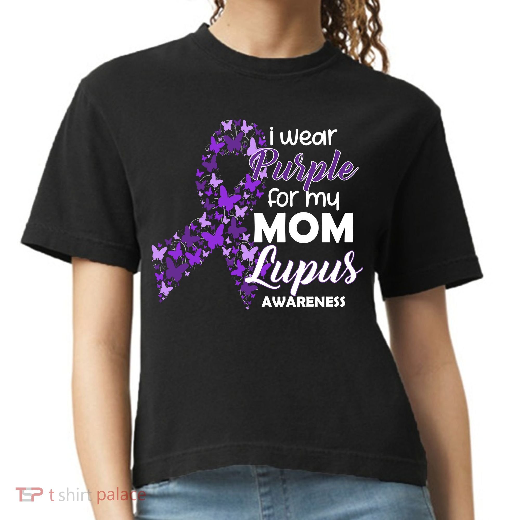 I Wear Purple For My Mom Lupus Awareness Comfort Colors Boxy T-Shirt