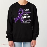 I Wear Purple For My Mom Lupus Awareness Women's Sweatshirt thumb 0