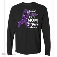 I Wear Purple For My Mom Lupus Awareness Comfort Colors Heavyweight Long Sleeve T-Shirt thumb 0