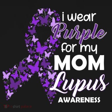 I Wear Purple For My Mom Lupus Awareness Apron