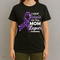 I Wear Purple For My Mom Lupus Awareness T-Shirt thumb 4