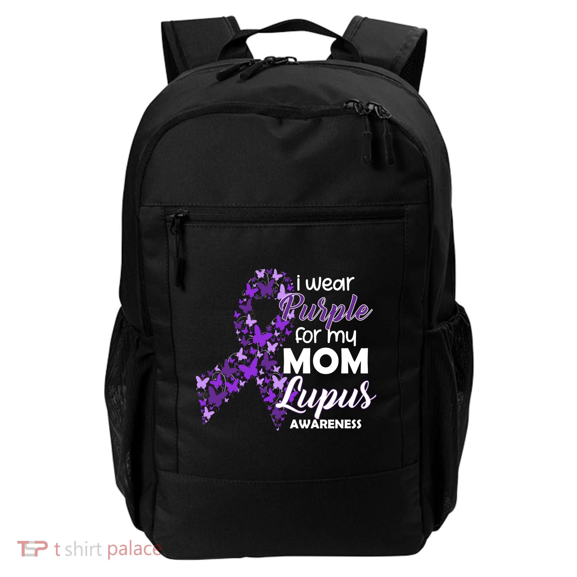 I Wear Purple For My Mom Lupus Awareness Backpack