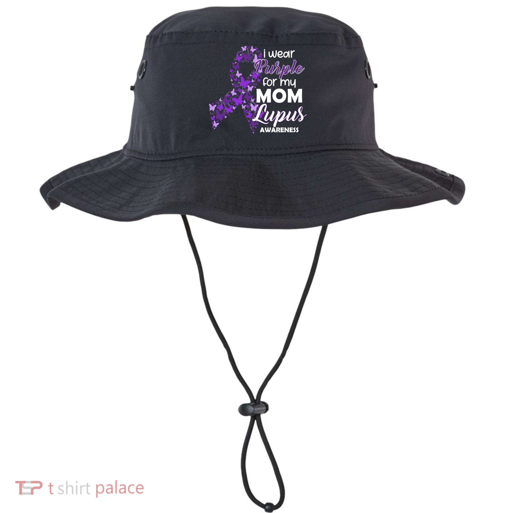 I Wear Purple For My Mom Lupus Awareness Bucket Hat