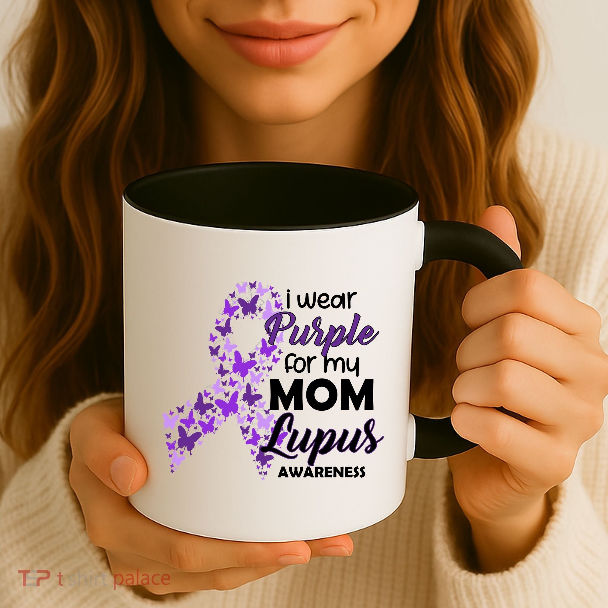 I Wear Purple For My Mom Lupus Awareness Coffee Mug