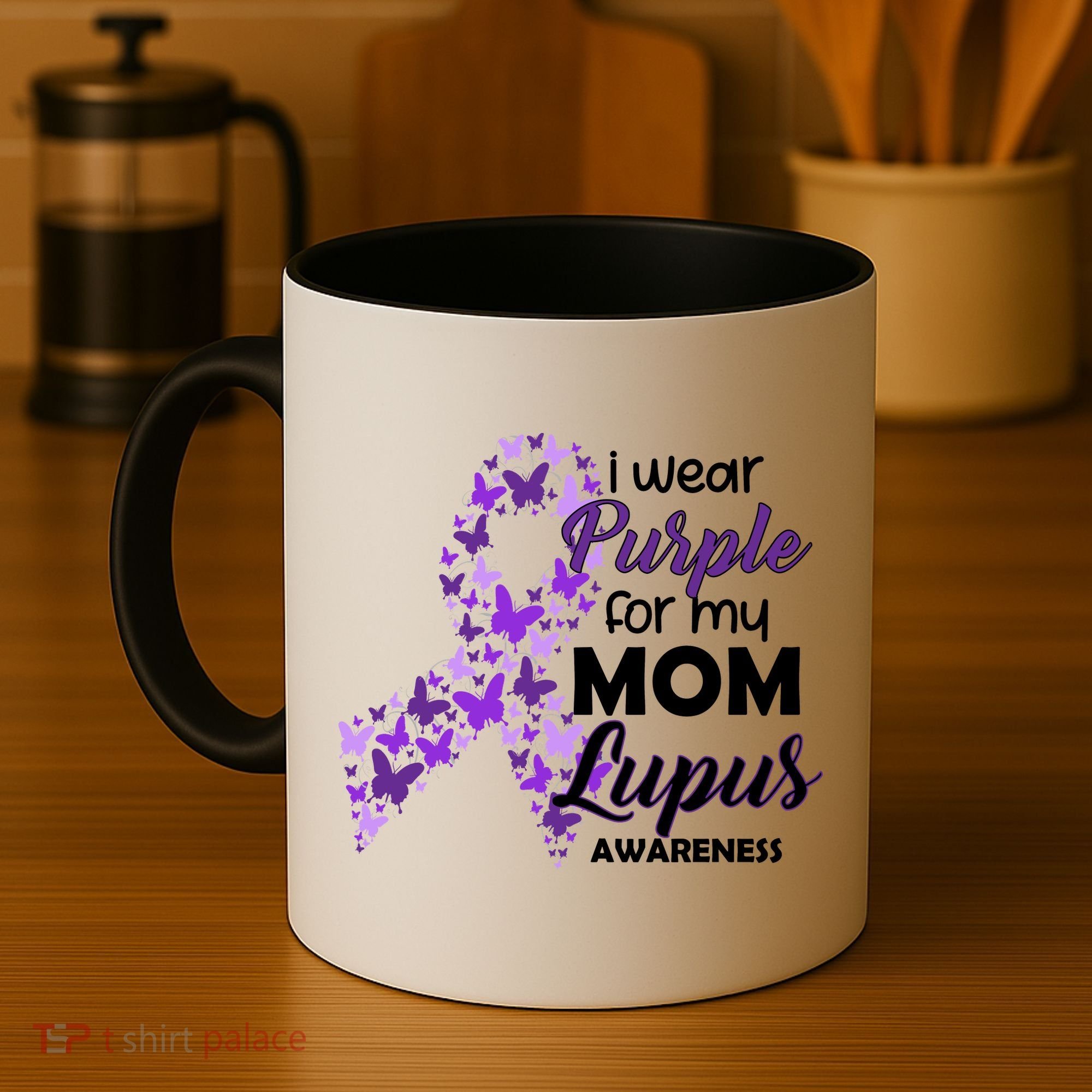 I Wear Purple For My Mom Lupus Awareness Coffee Mug