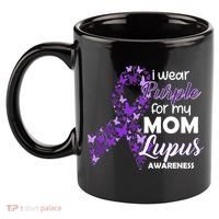 I Wear Purple For My Mom Lupus Awareness 11oz C Handle Ceramic Mug thumb 2