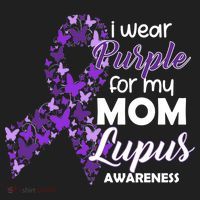 I Wear Purple For My Mom Lupus Awareness Beanie thumb 2