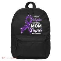 I Wear Purple For My Mom Lupus Awareness 16 in Basic Backpack thumb 0