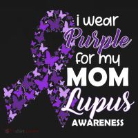 I Wear Purple For My Mom Lupus Awareness Women's Hoodie thumb 2