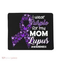 I Wear Purple For My Mom Lupus Awareness Mousepad thumb 0