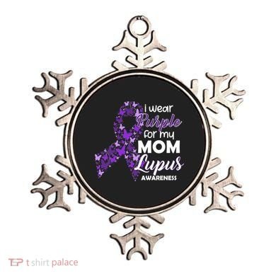I Wear Purple For My Mom Lupus Awareness Ornament