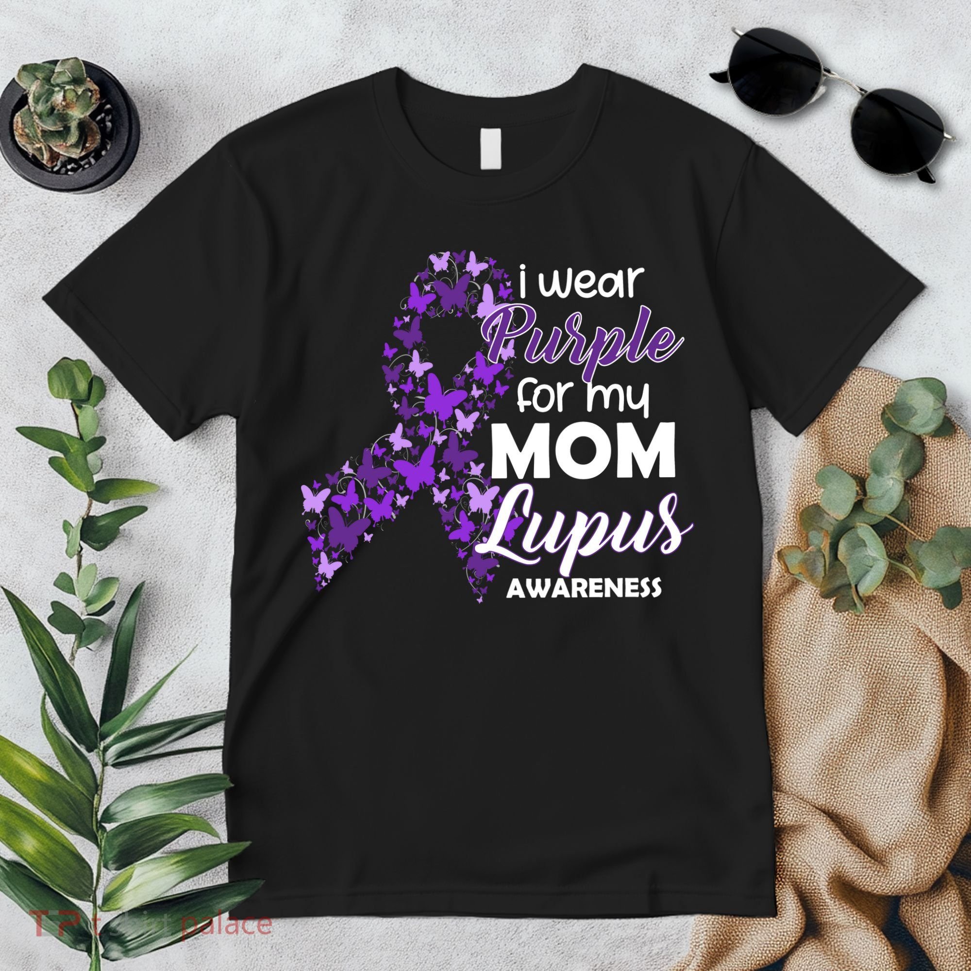 I Wear Purple For My Mom Lupus Awareness Premium T-Shirt