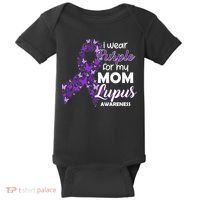 I Wear Purple For My Mom Lupus Awareness Baby Bodysuit thumb 0