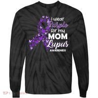 I Wear Purple For My Mom Lupus Awareness Tie-Dye Long Sleeve Shirt thumb 0