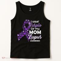 I Wear Purple For My Mom Lupus Awareness Tank Top thumb 2