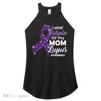 I Wear Purple For My Mom Lupus Awareness Women's Perfect Tri Rocker Tank thumb 0