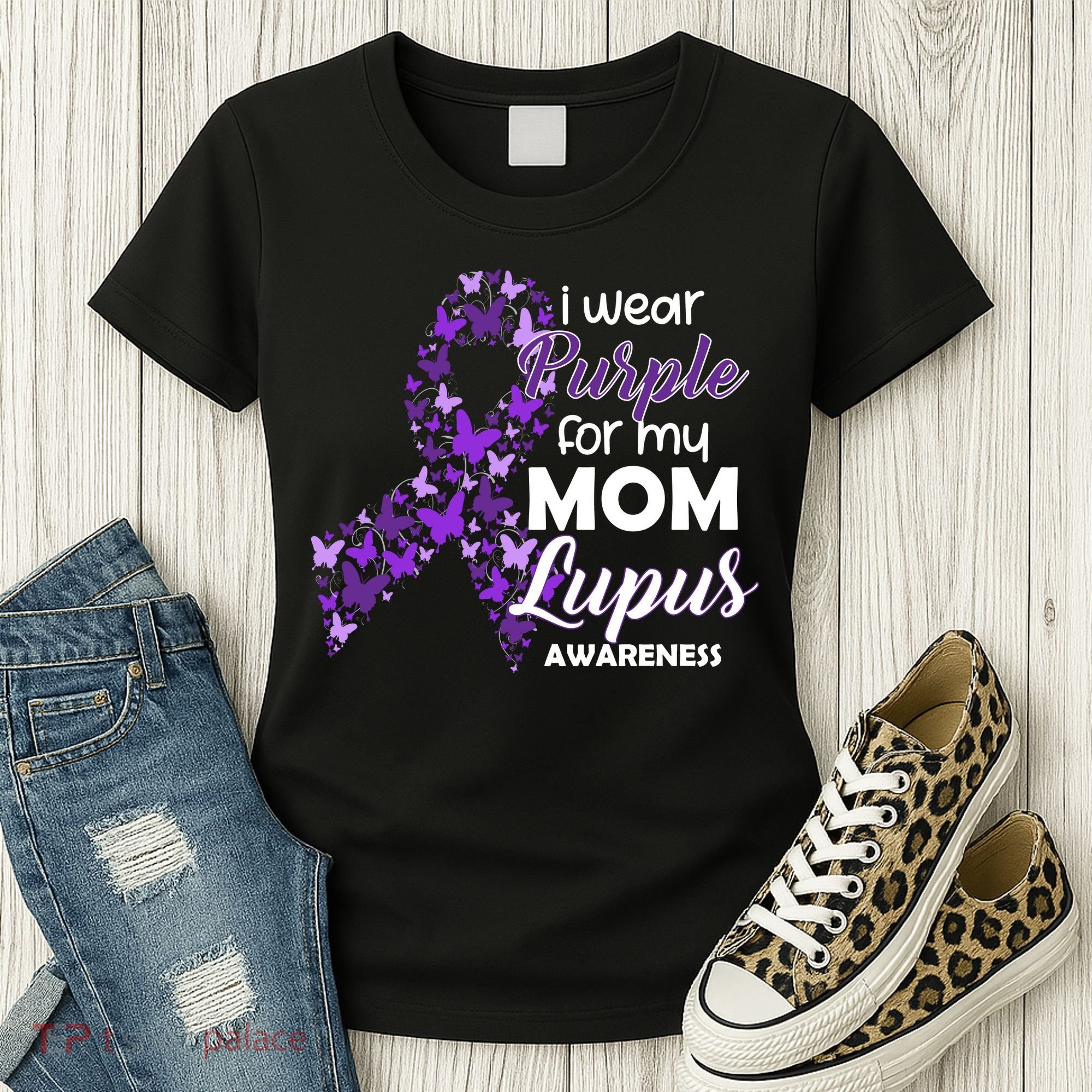 I Wear Purple For My Mom Lupus Awareness Women's T-Shirt
