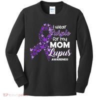 I Wear Purple For My Mom Lupus Awareness Kids Long Sleeve Shirt thumb 0