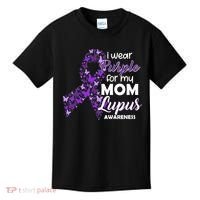 I Wear Purple For My Mom Lupus Awareness Kids T-Shirt thumb 0