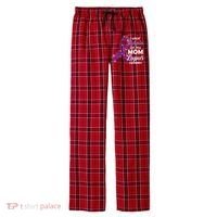 I Wear Purple For My Mom Lupus Awareness Men's Flannel Plaid Pajama Pants thumb 0