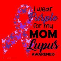 I Wear Purple For My Mom Lupus Awareness Santa Hat thumb 1