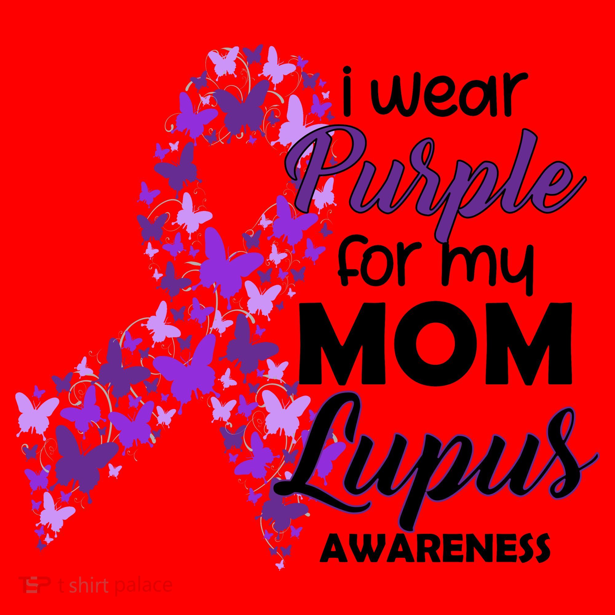 I Wear Purple For My Mom Lupus Awareness Santa Hat