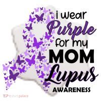 I Wear Purple For My Mom Lupus Awareness Ceramic Ornament thumb 2