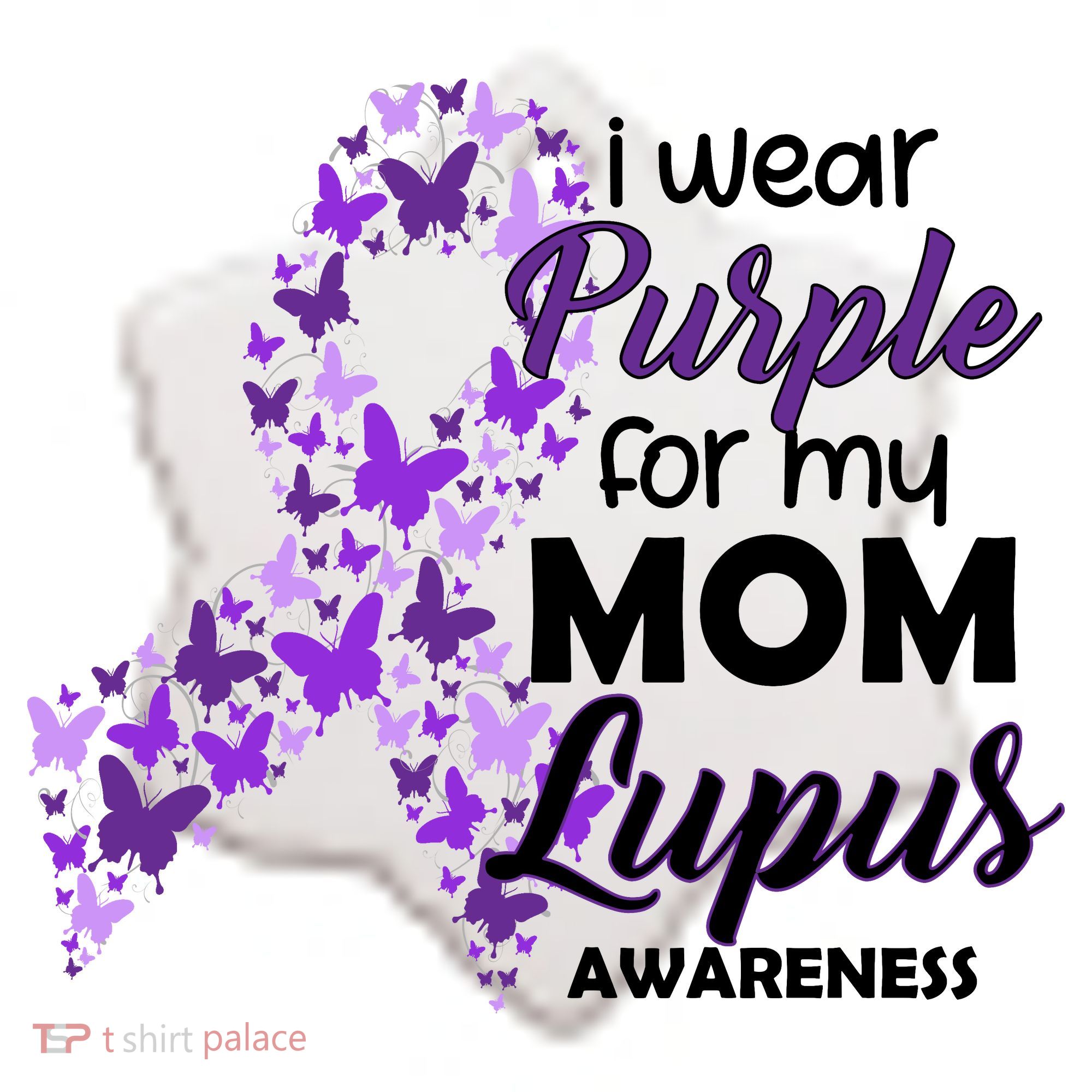 I Wear Purple For My Mom Lupus Awareness Ceramic Ornament