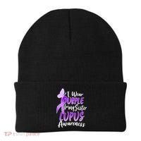 I Wear Purple For MY Sister Lupus Awareness Beanie thumb 0